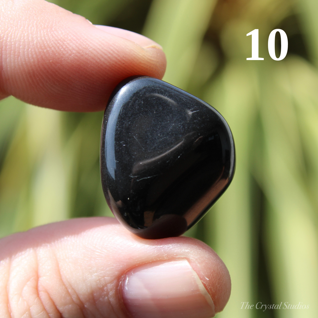 Black Onyx Polished Crystal Tumblestones