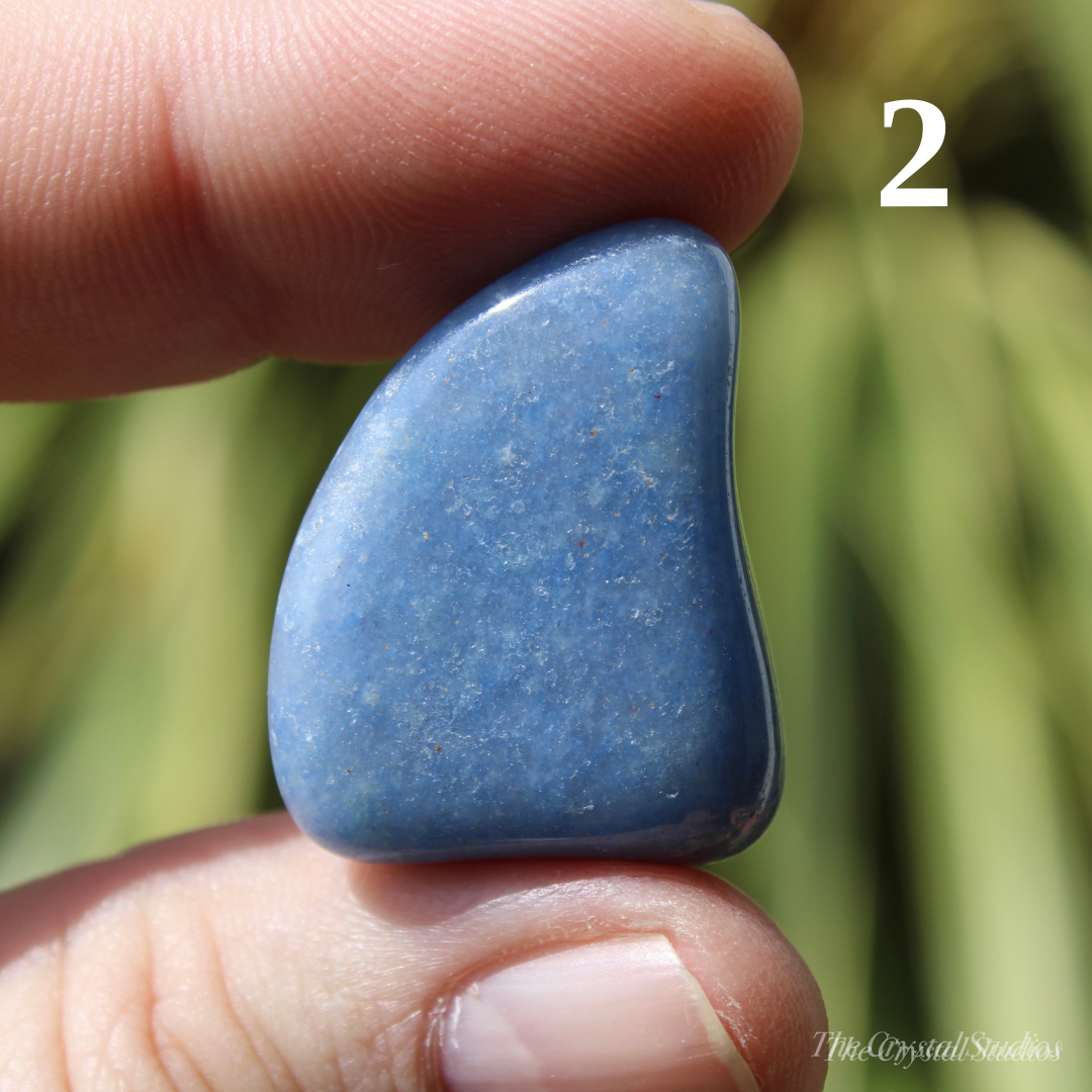 Blue Quartz Polished Crystal Tumblestones