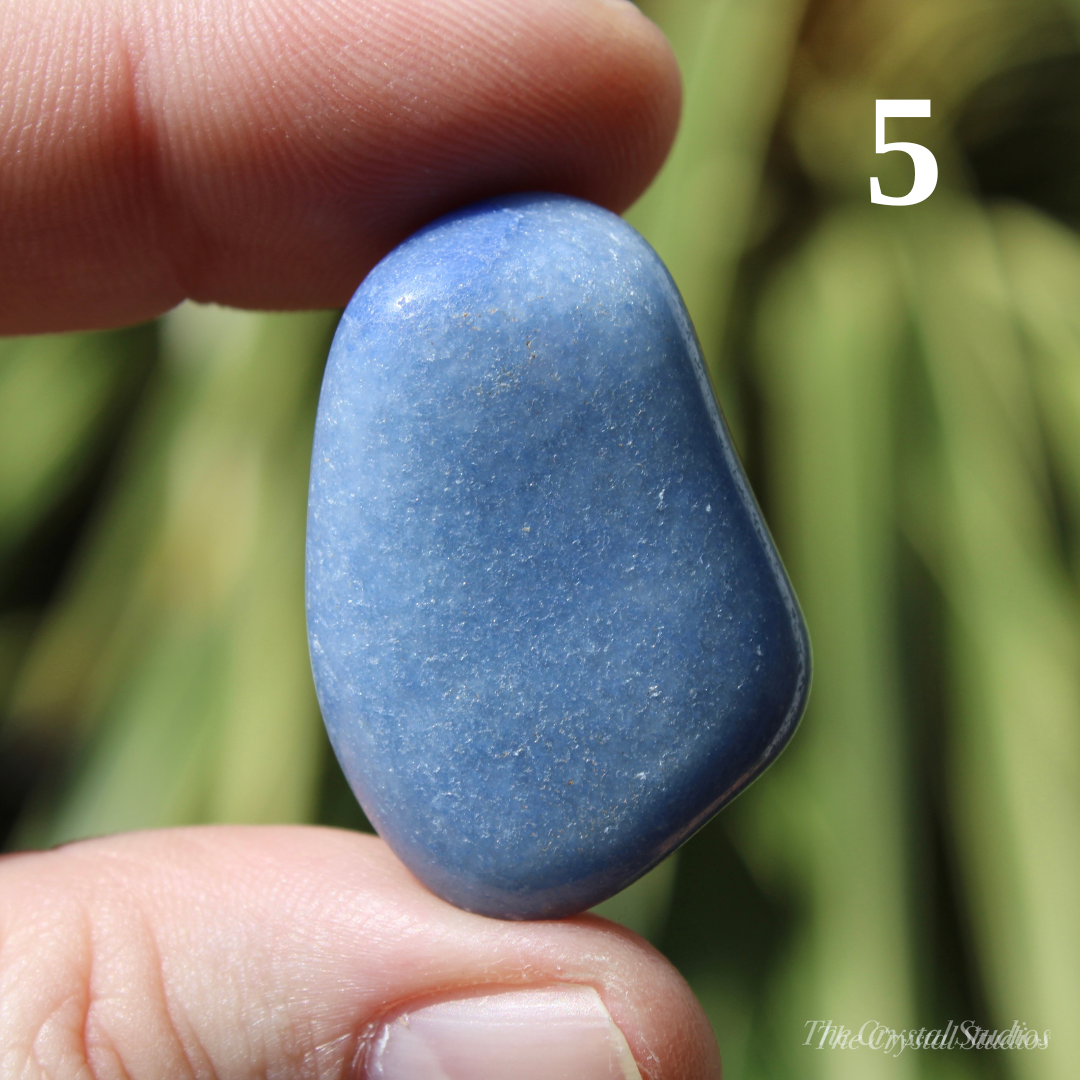 Blue Quartz Polished Crystal Tumblestones