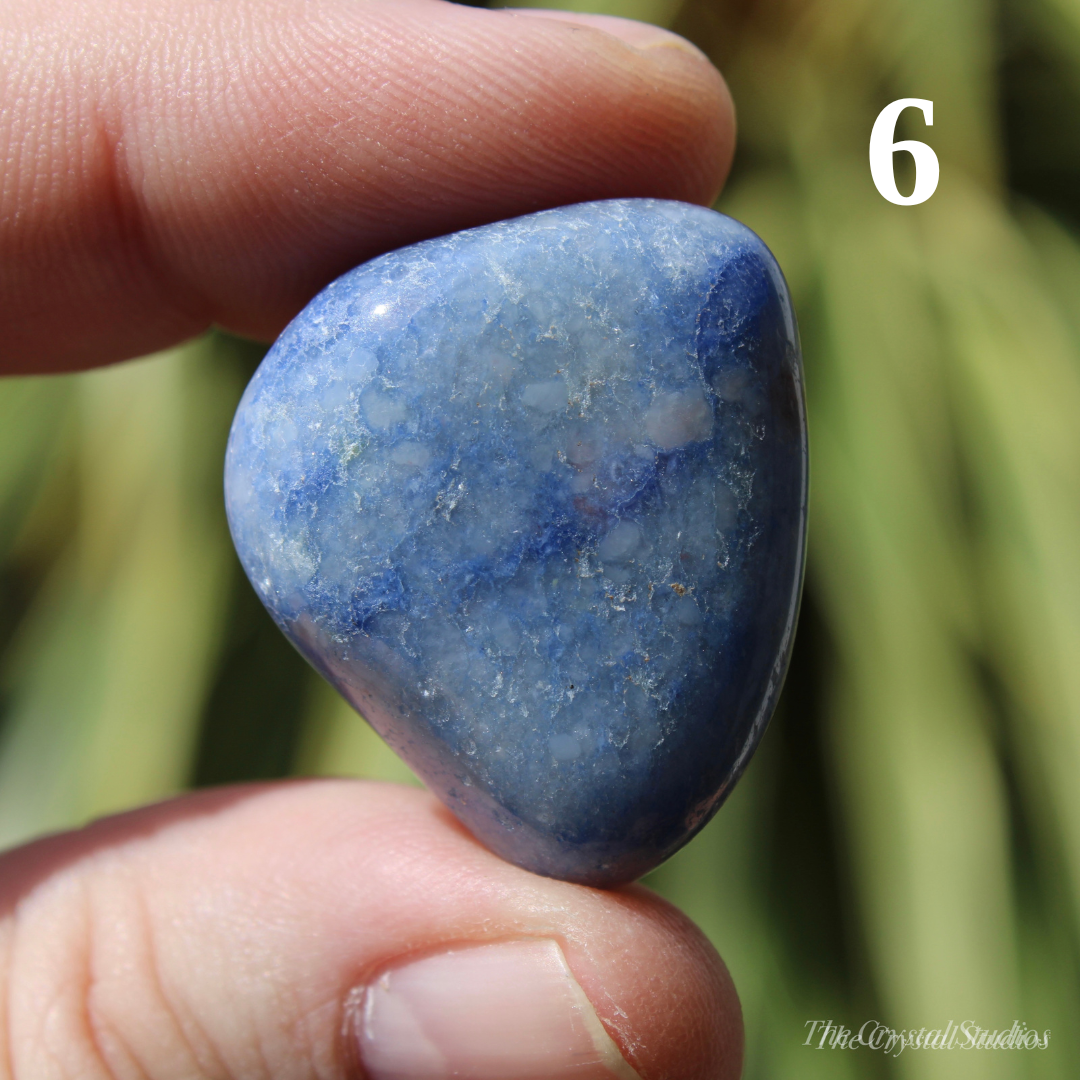 Blue Quartz Polished Crystal Tumblestones