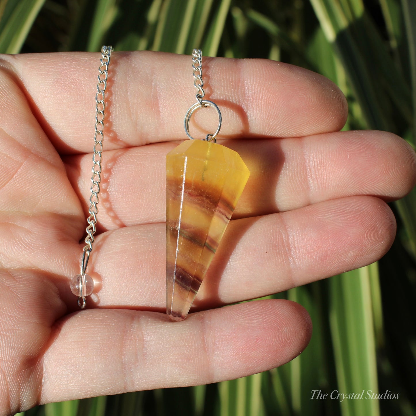 Yellow Fluorite Pendulum Polished Crystal