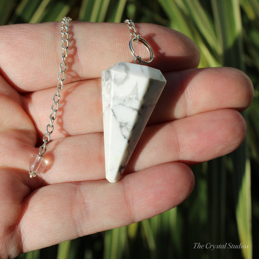 Howlite Pendulum Polished Crystal