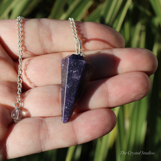 Lepidolite Pendulum Polished Crystal