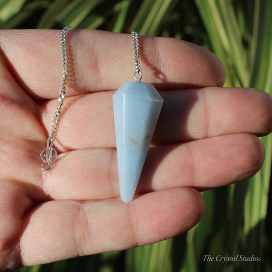 Angelite Pendulum Polished Crystal