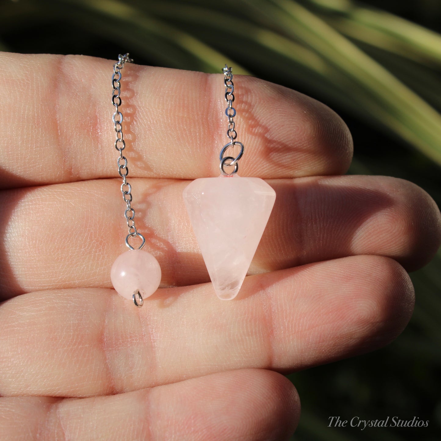 Rose Quartz Pendulum Polished Crystal