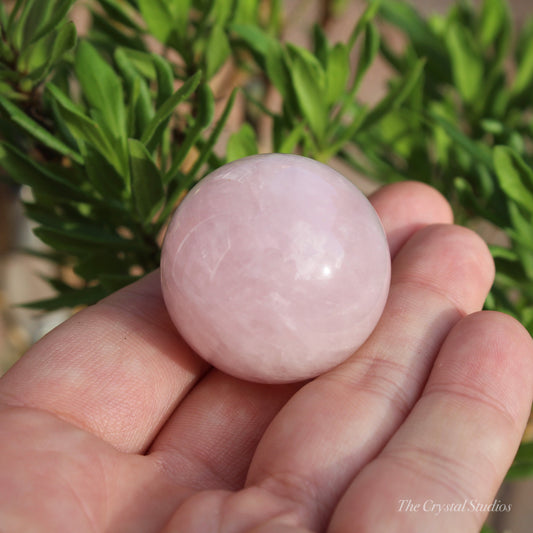 Rose Quartz Small Polished Crystal Sphere