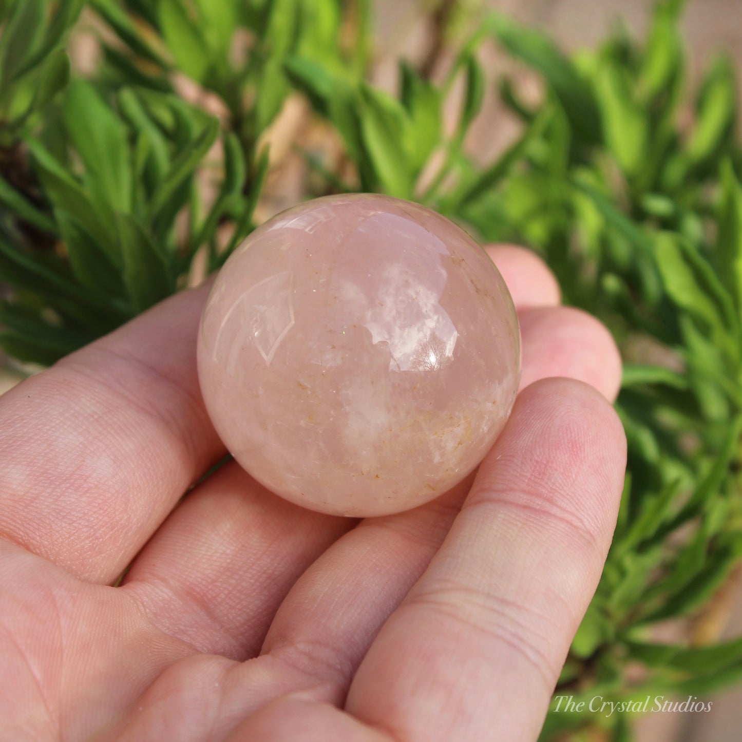 Rose Quartz Small Polished Crystal Sphere