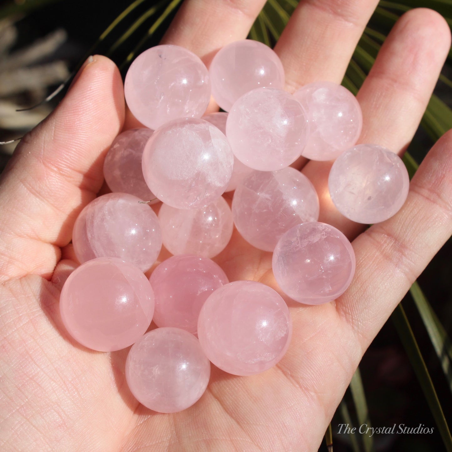 Rose Quartz Small Polished Crystal Spheres