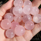 Rose Quartz Small Polished Crystal Spheres