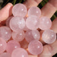 Rose Quartz Small Polished Crystal Spheres