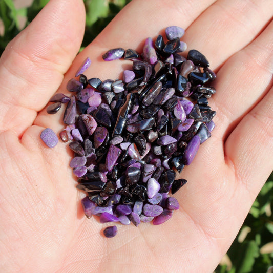 Sugilite Chip Polished Tumblestone Crystal Set