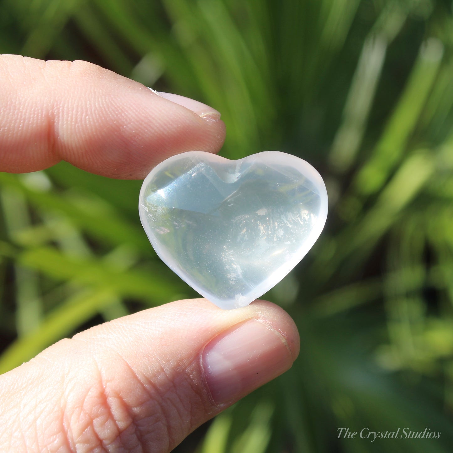 Girasol Polished Crystal Heart