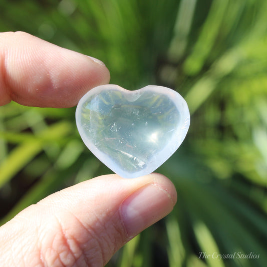 Girasol Polished Crystal Heart