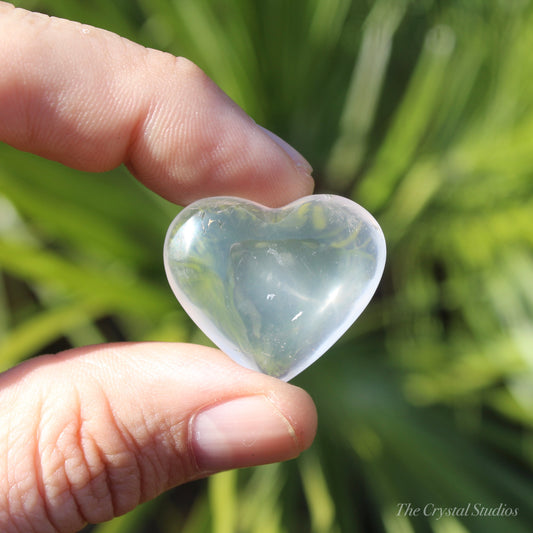 Girasol Polished Crystal Heart