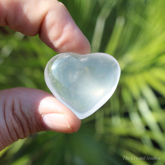 Girasol Polished Crystal Heart