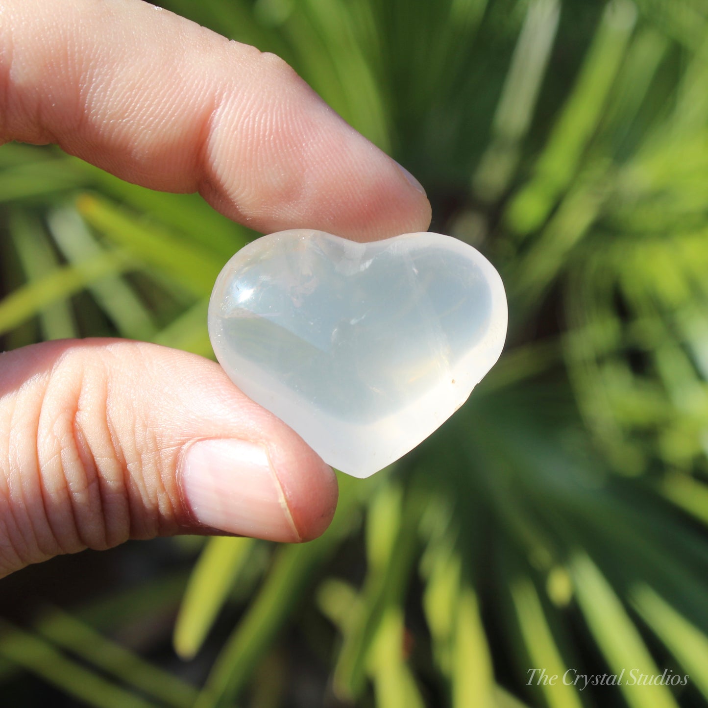 Girasol Polished Crystal Heart