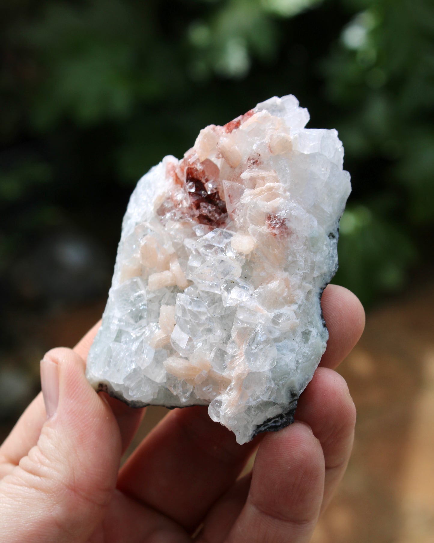 Apophyllite with Stilbite & Heulandite Natural Crystal Cluster