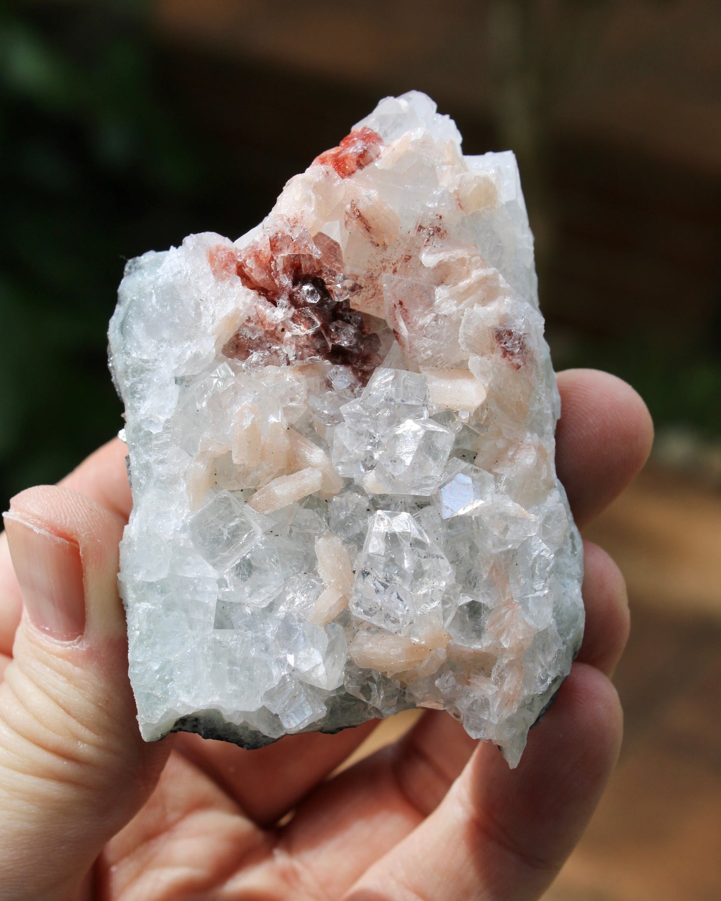 Apophyllite with Stilbite & Heulandite Natural Crystal Cluster