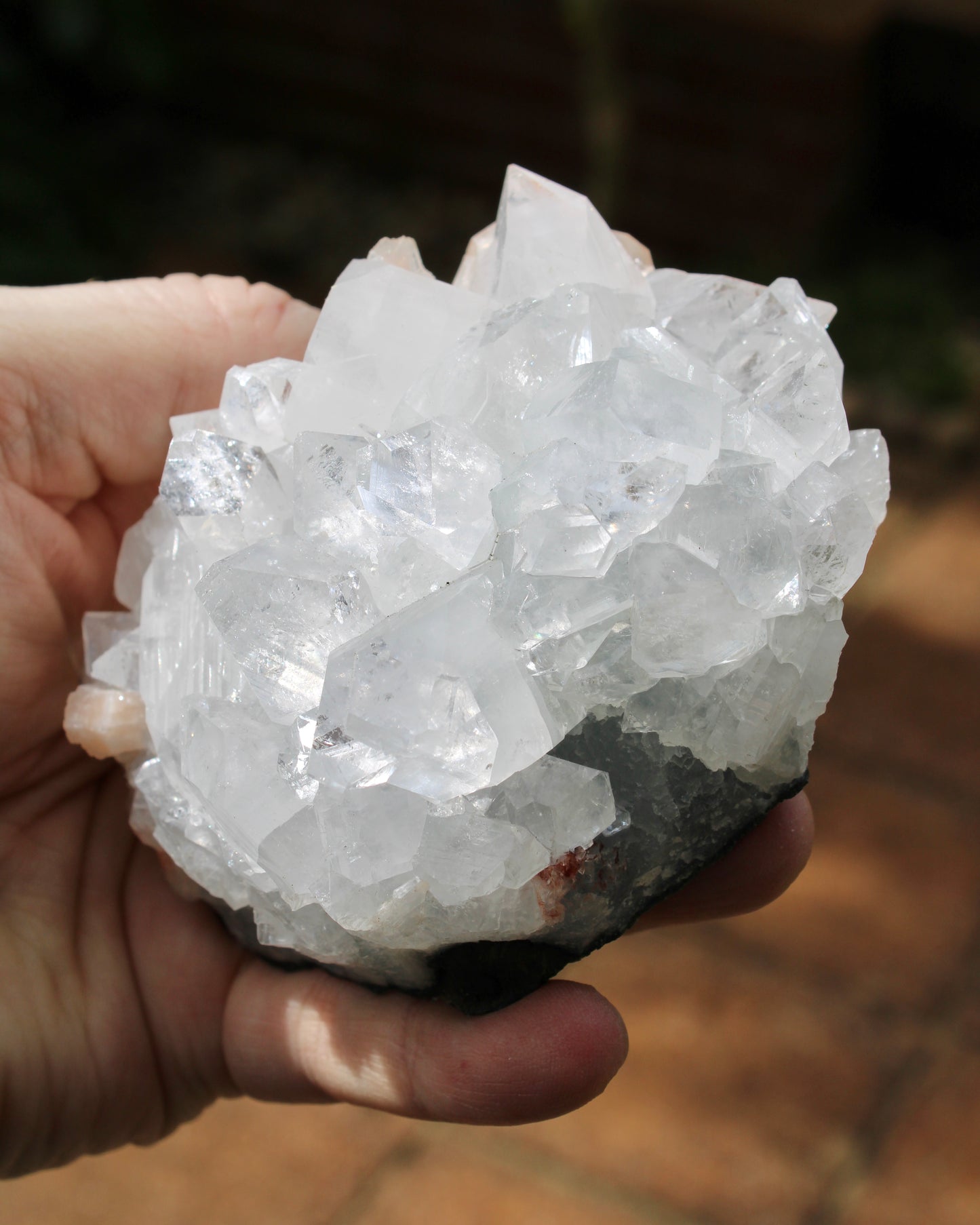 Apophyllite with Stilbite Natural Crystal Cluster