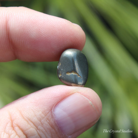 Pyrite Small Polished Crystal Tumblestone