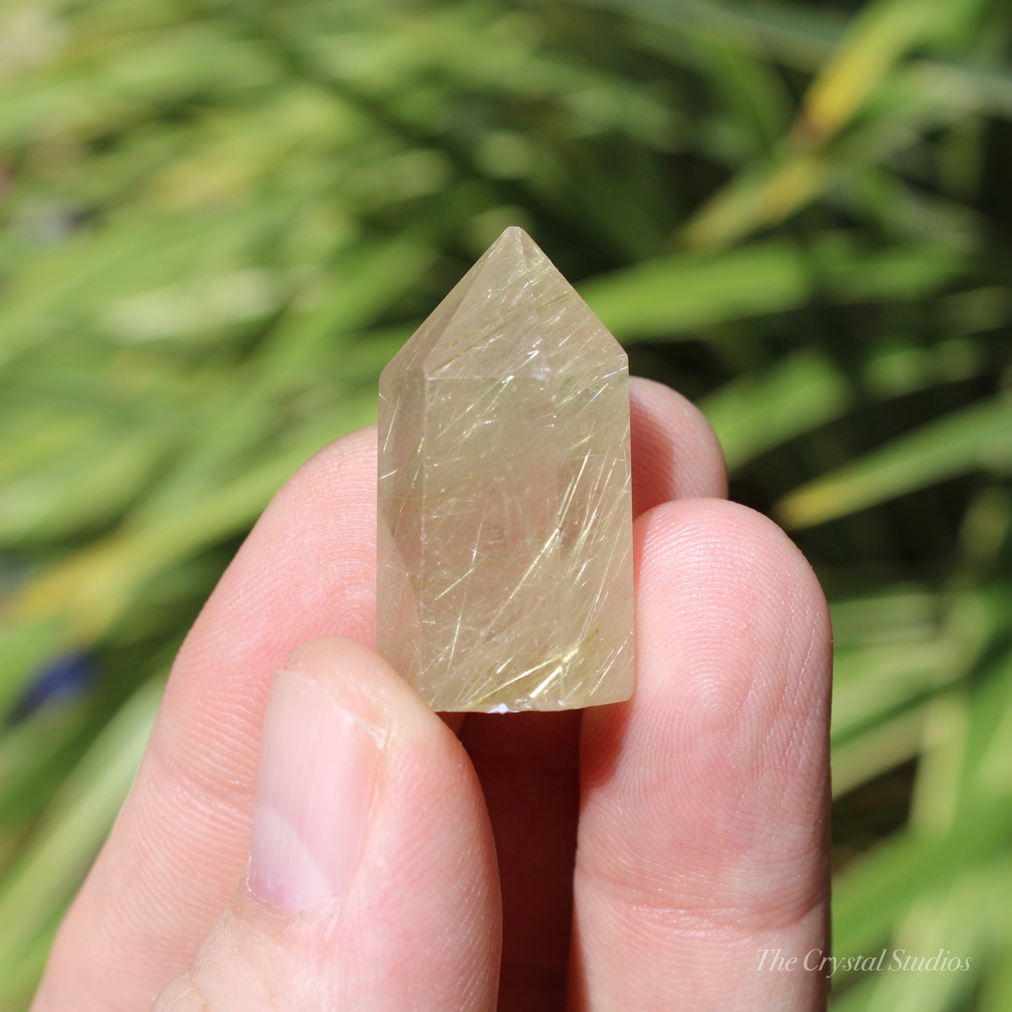 Golden Rutilated Polished Crystal Point