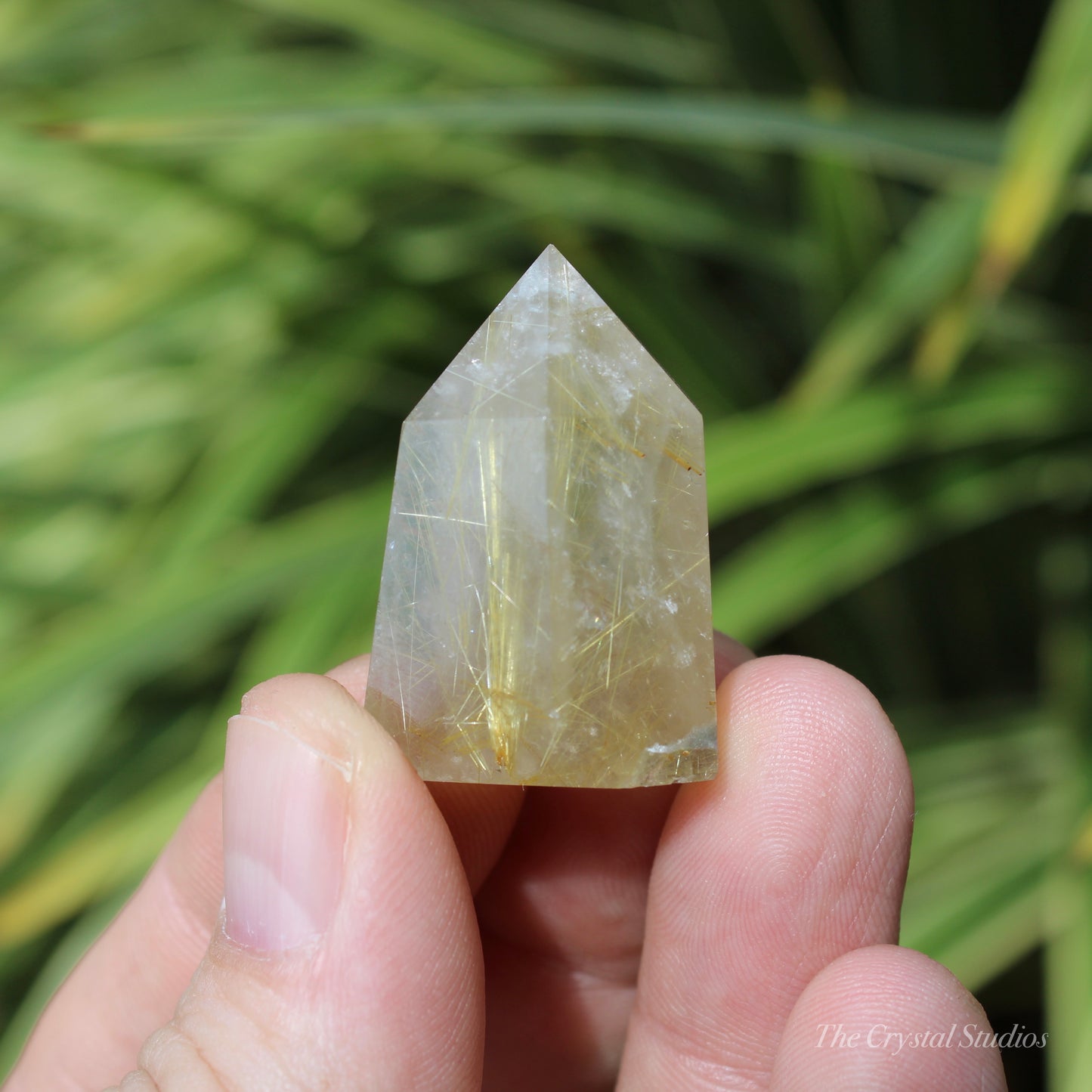 Golden Rutilated Polished Crystal Point