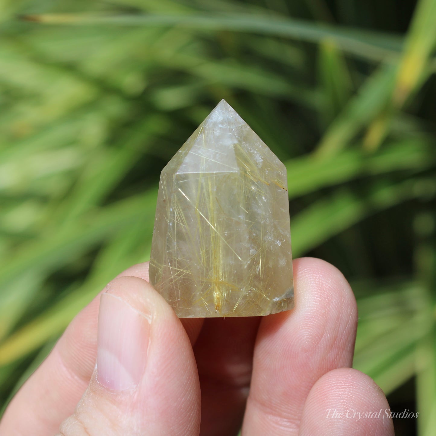 Golden Rutilated Polished Crystal Point