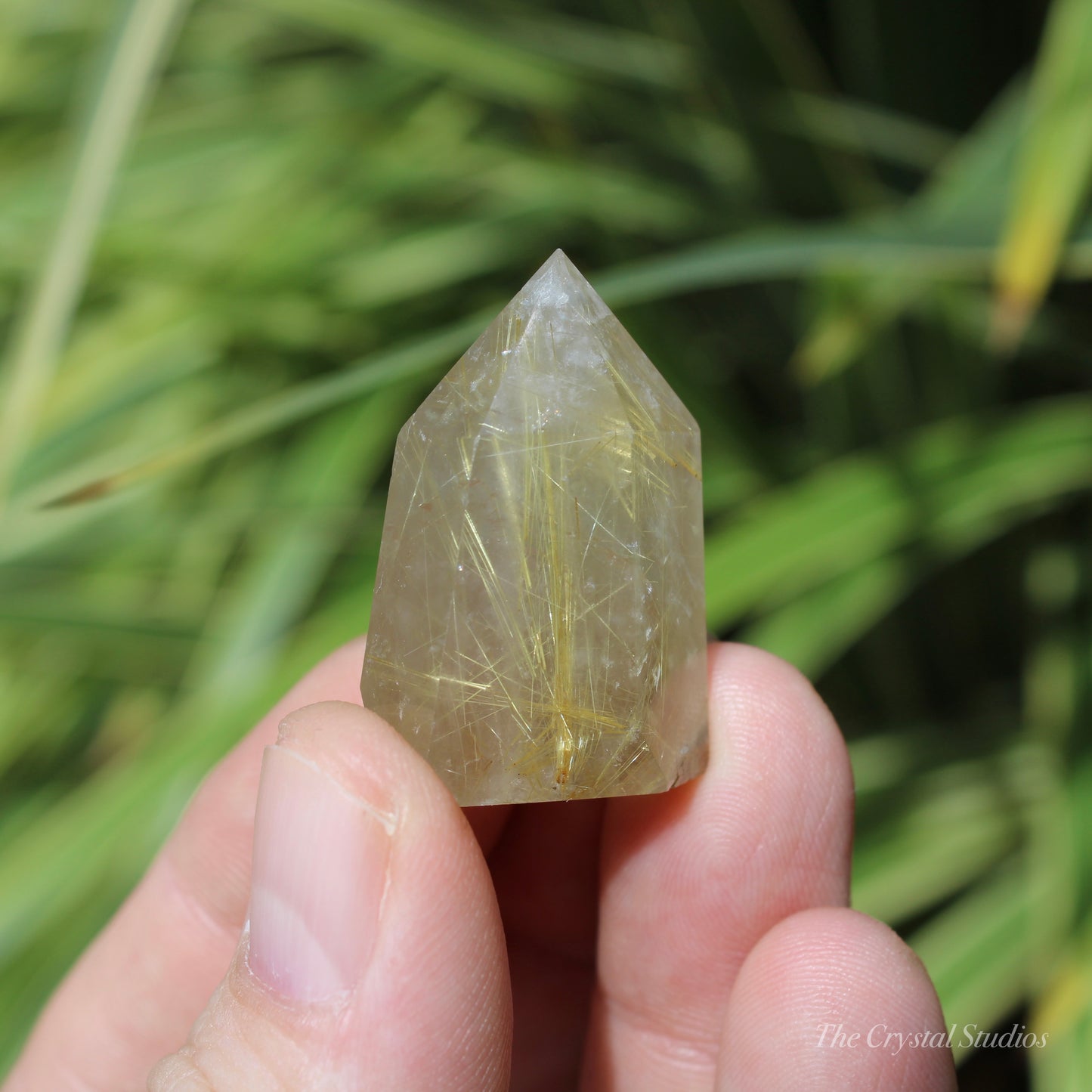 Golden Rutilated Polished Crystal Point