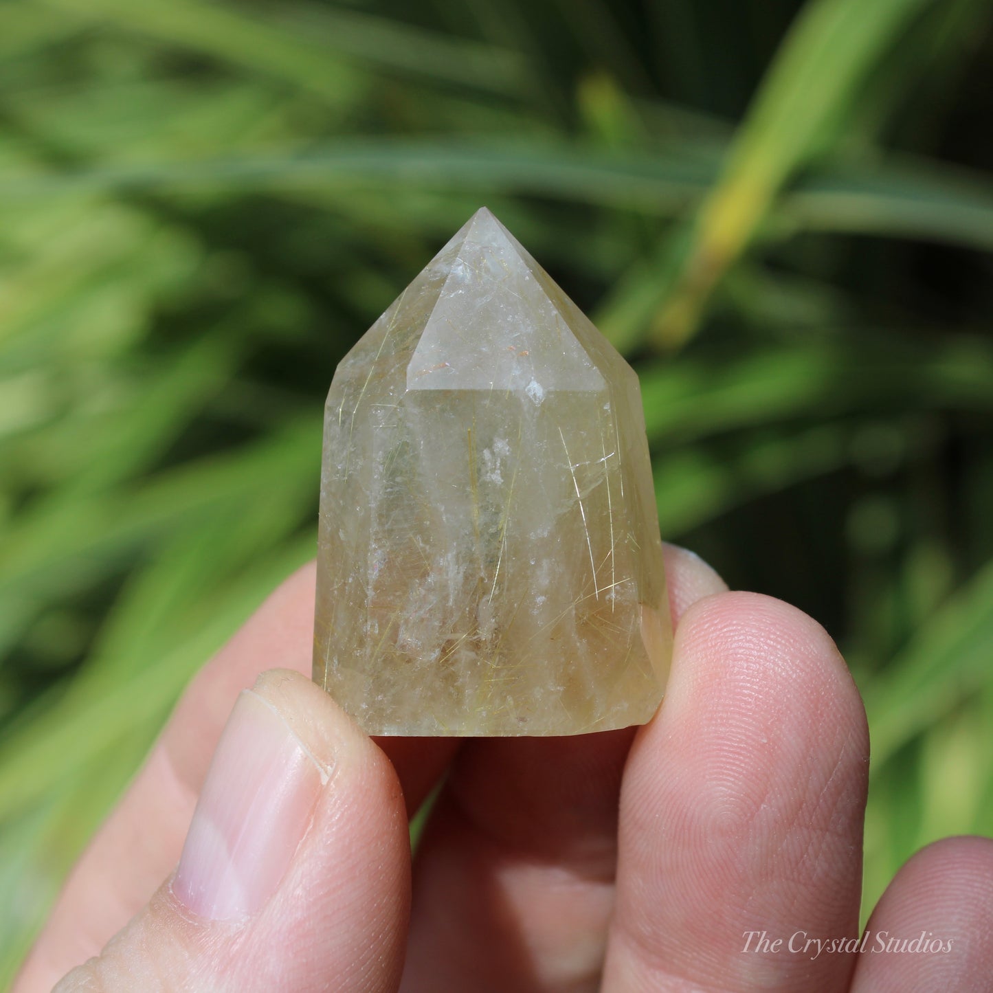 Golden Rutilated Polished Crystal Point