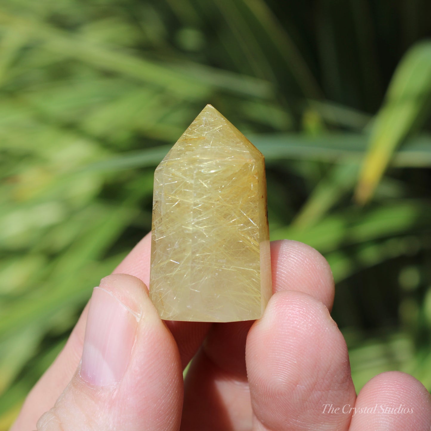 Golden Rutilated Polished Crystal Point