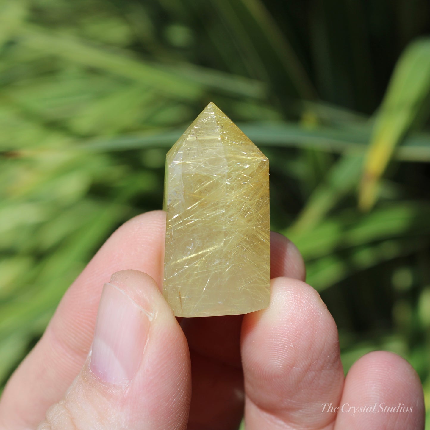 Golden Rutilated Polished Crystal Point