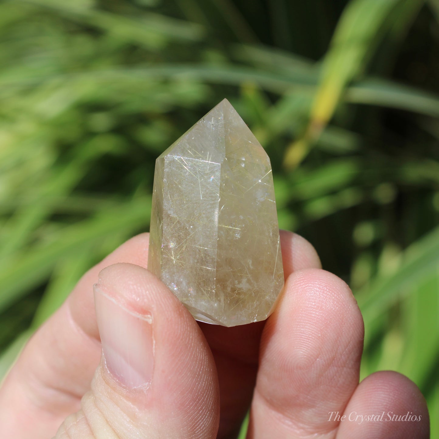 Golden Rutilated Polished Crystal Point