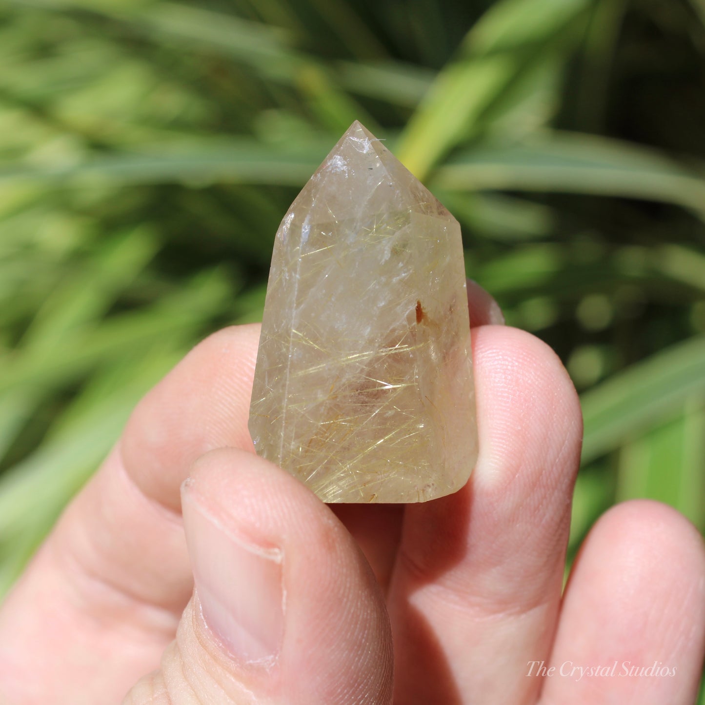 Golden Rutilated Polished Crystal Point