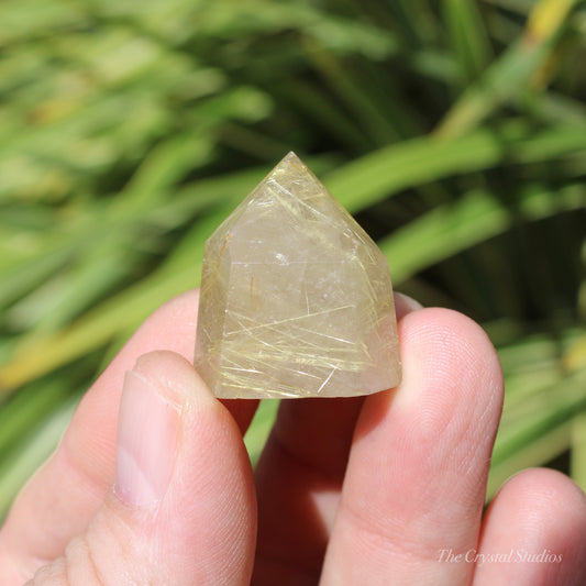 Golden Rutilated Polished Crystal Point