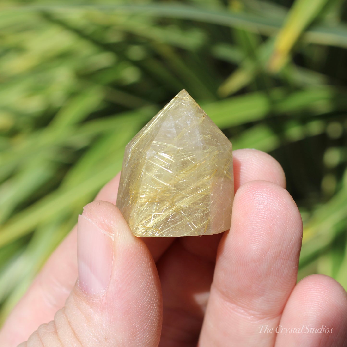 Golden Rutilated Polished Crystal Point