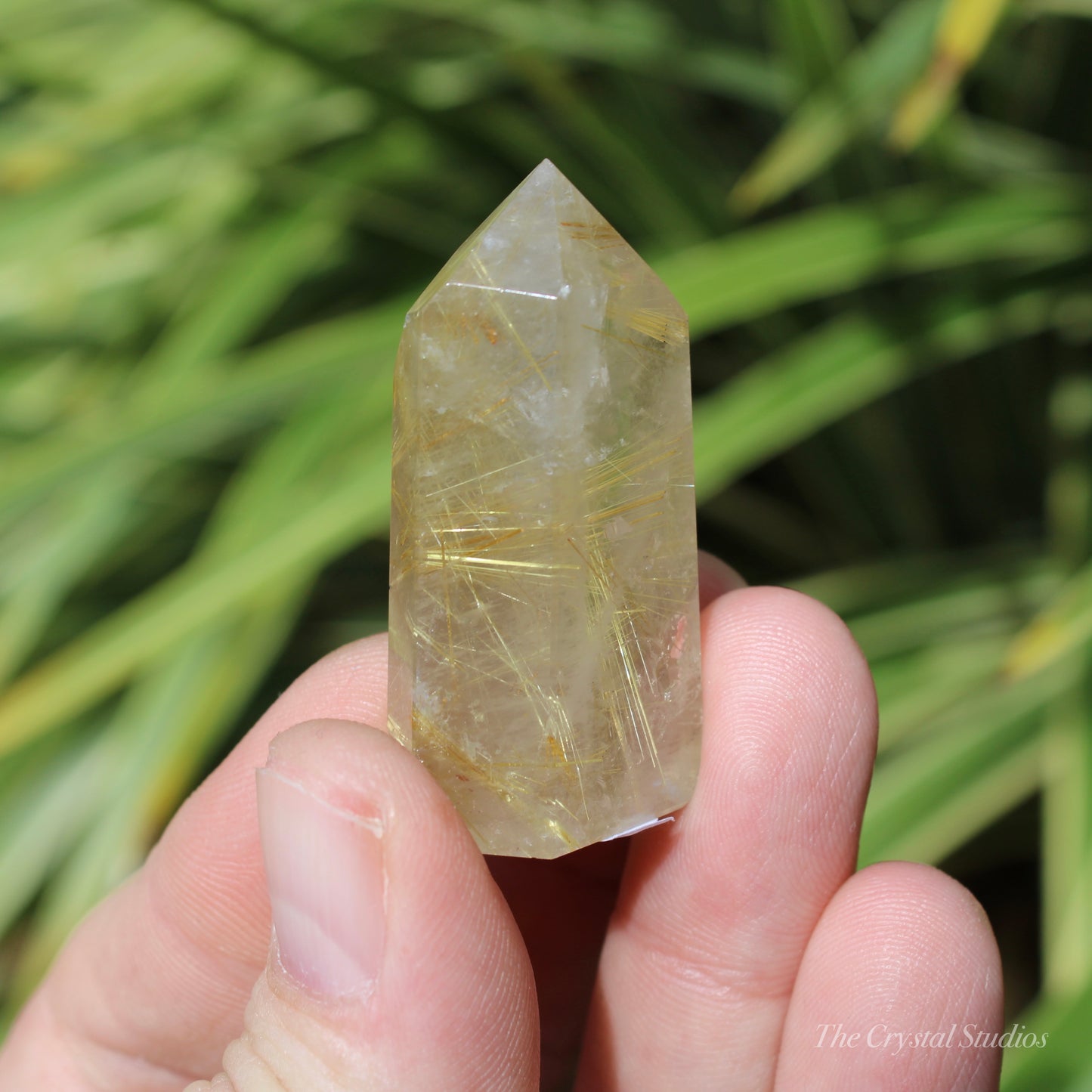 Golden Rutilated Polished Crystal Point