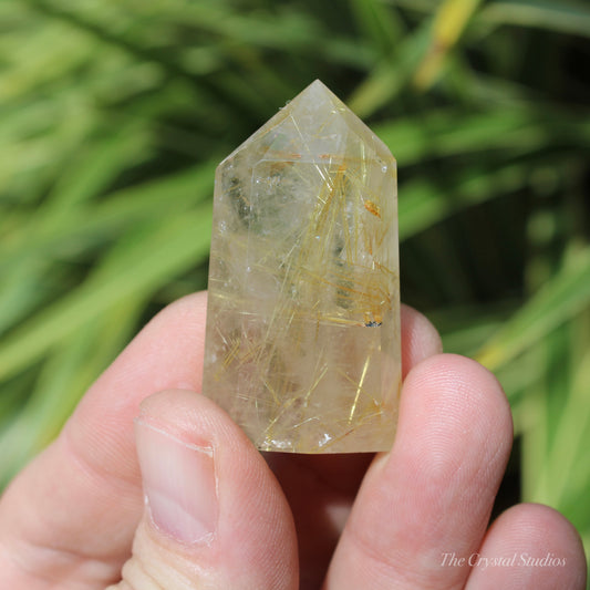 Golden Rutilated Polished Crystal Point