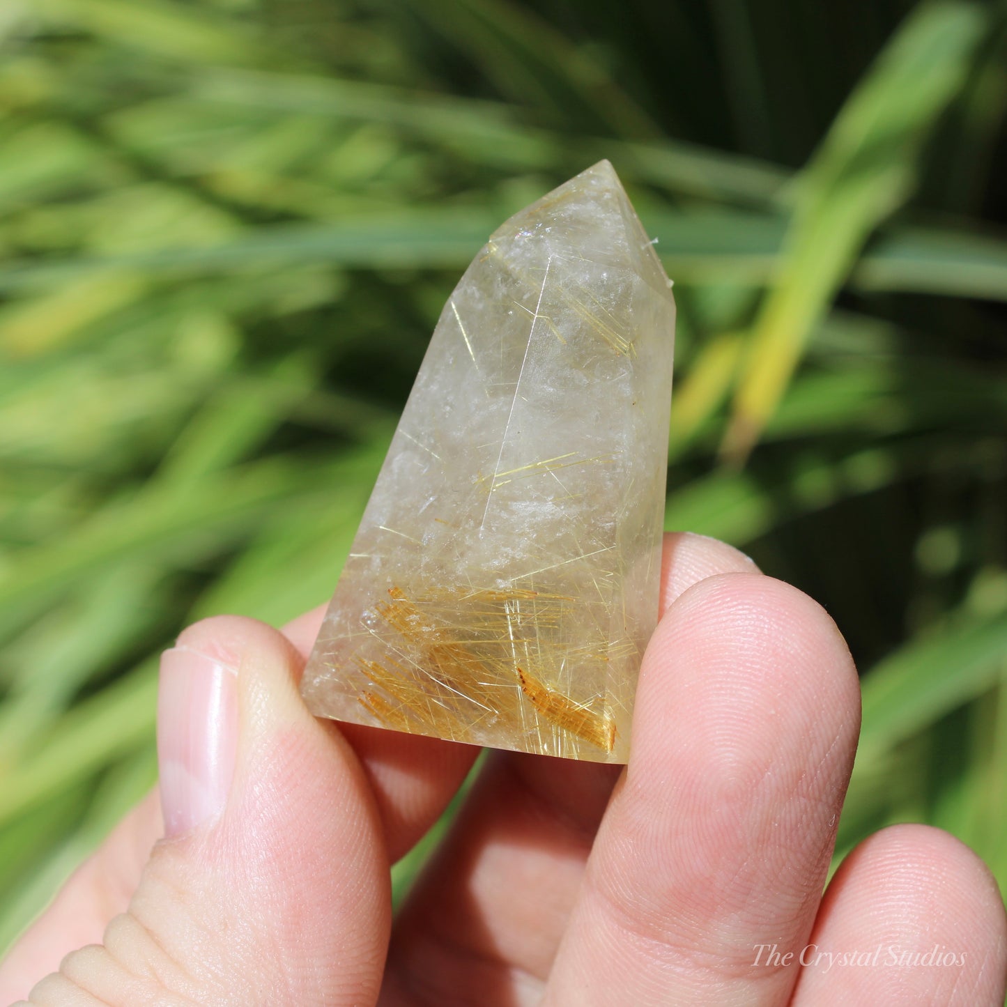 Golden Rutilated Polished Crystal Point