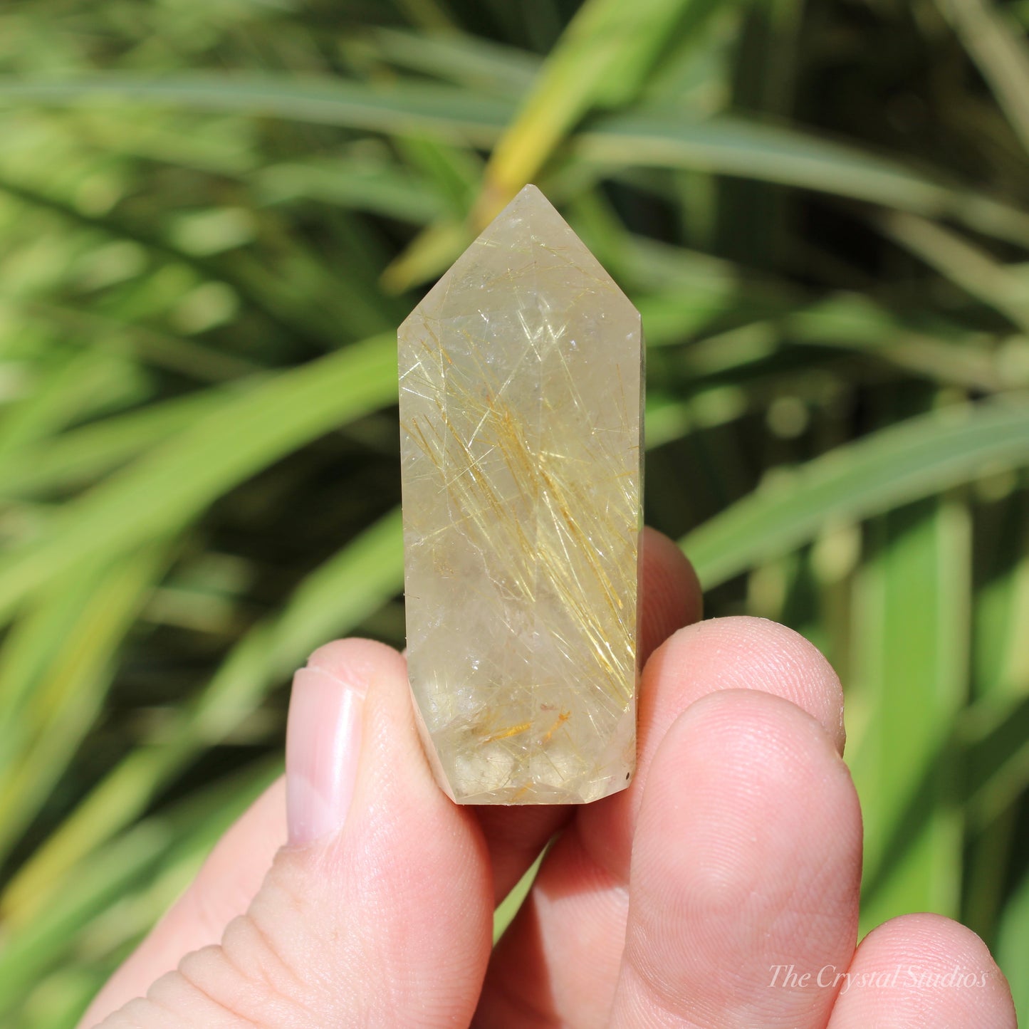 Golden Rutilated Polished Crystal Point