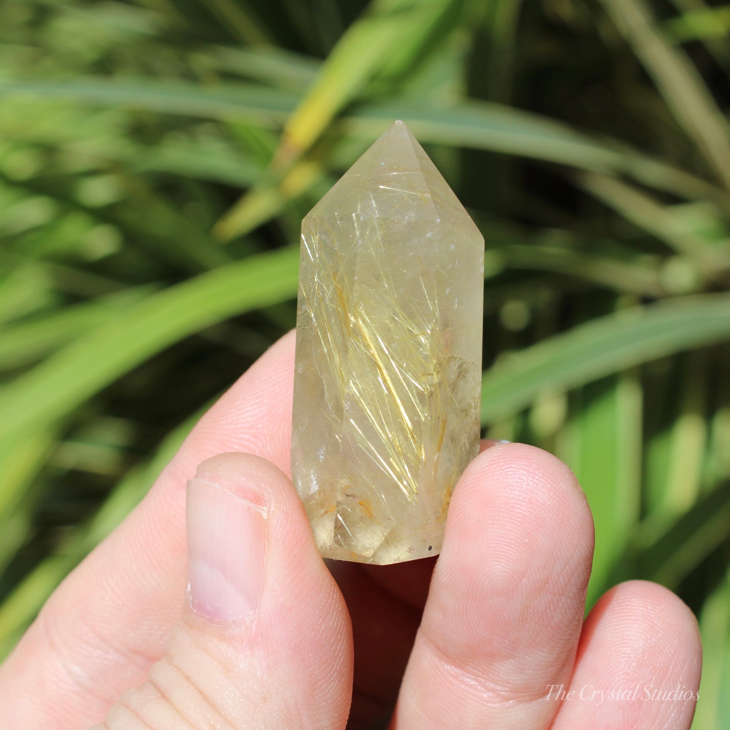 Golden Rutilated Polished Crystal Point