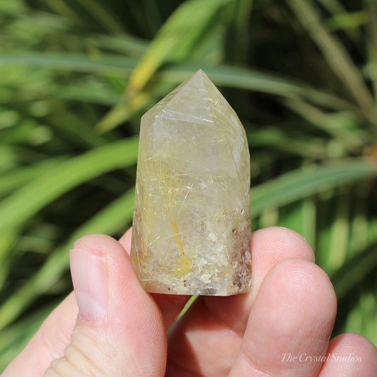 Golden Rutilated Polished Crystal Point