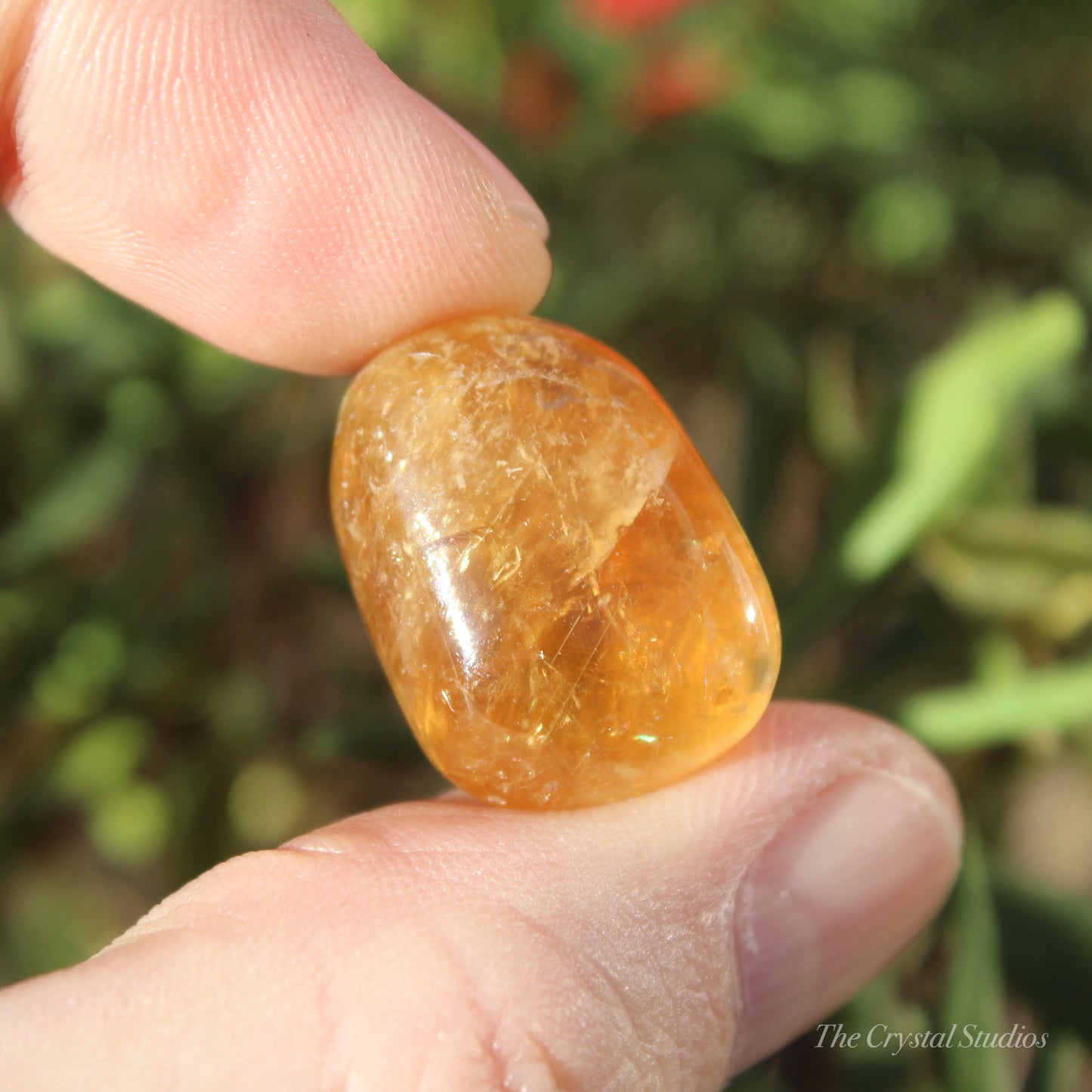 Honey Calcite Polished Crystal Tumblestone