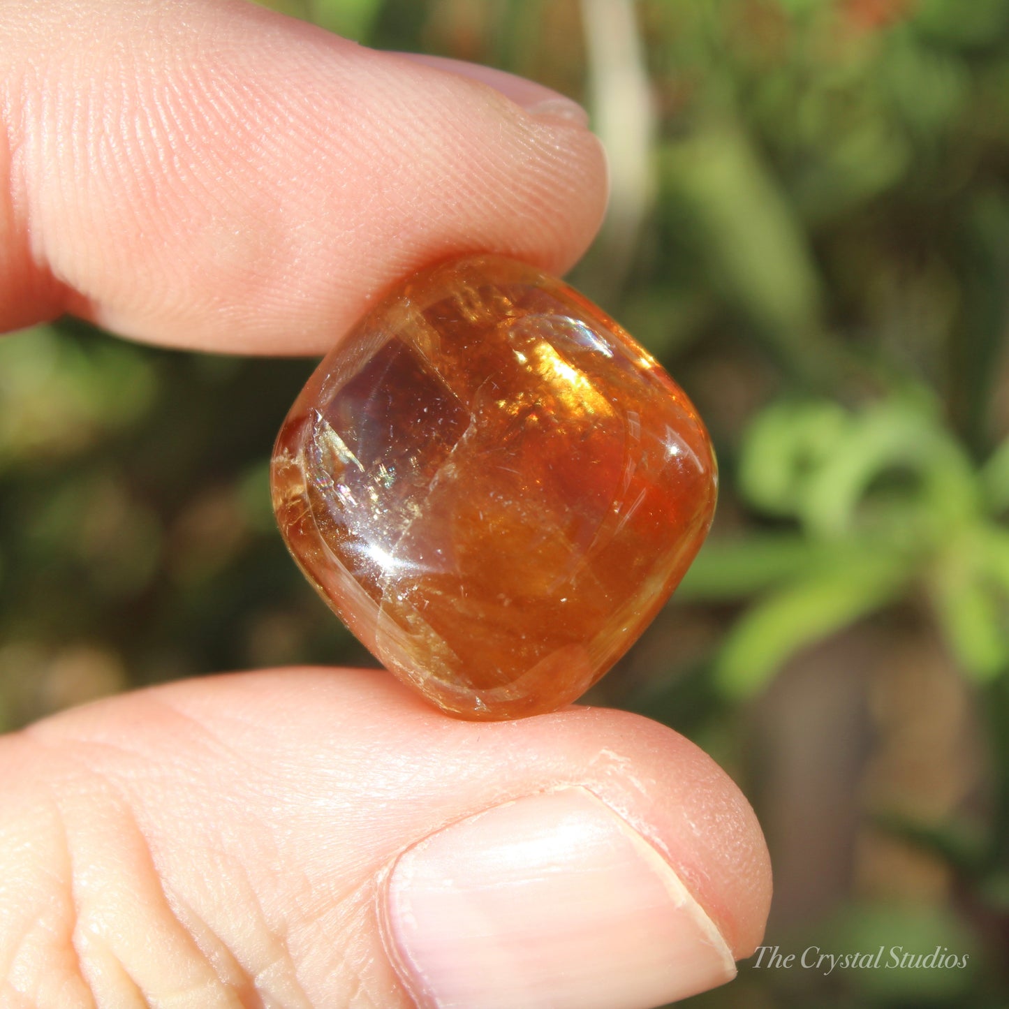 Honey Calcite Polished Crystal Tumblestone