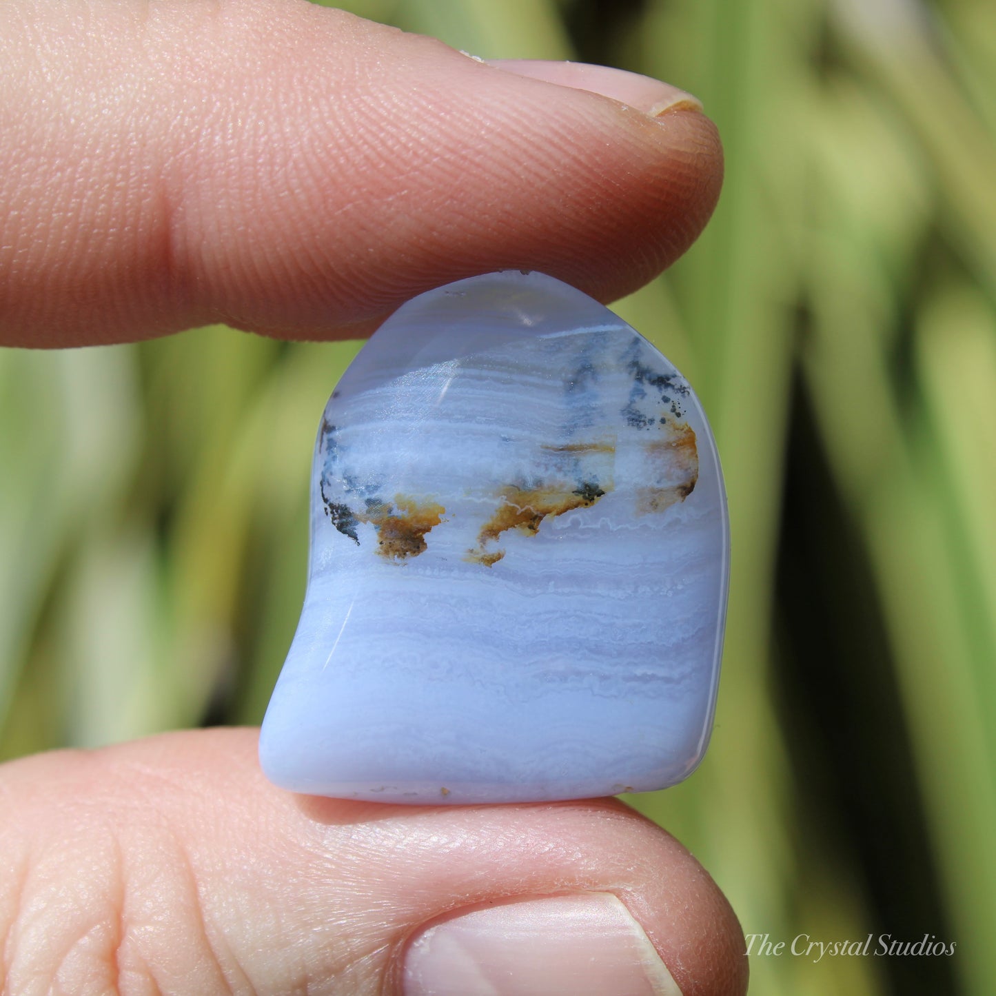 Blue lace Agate Large Polished Crystal Tumblestone