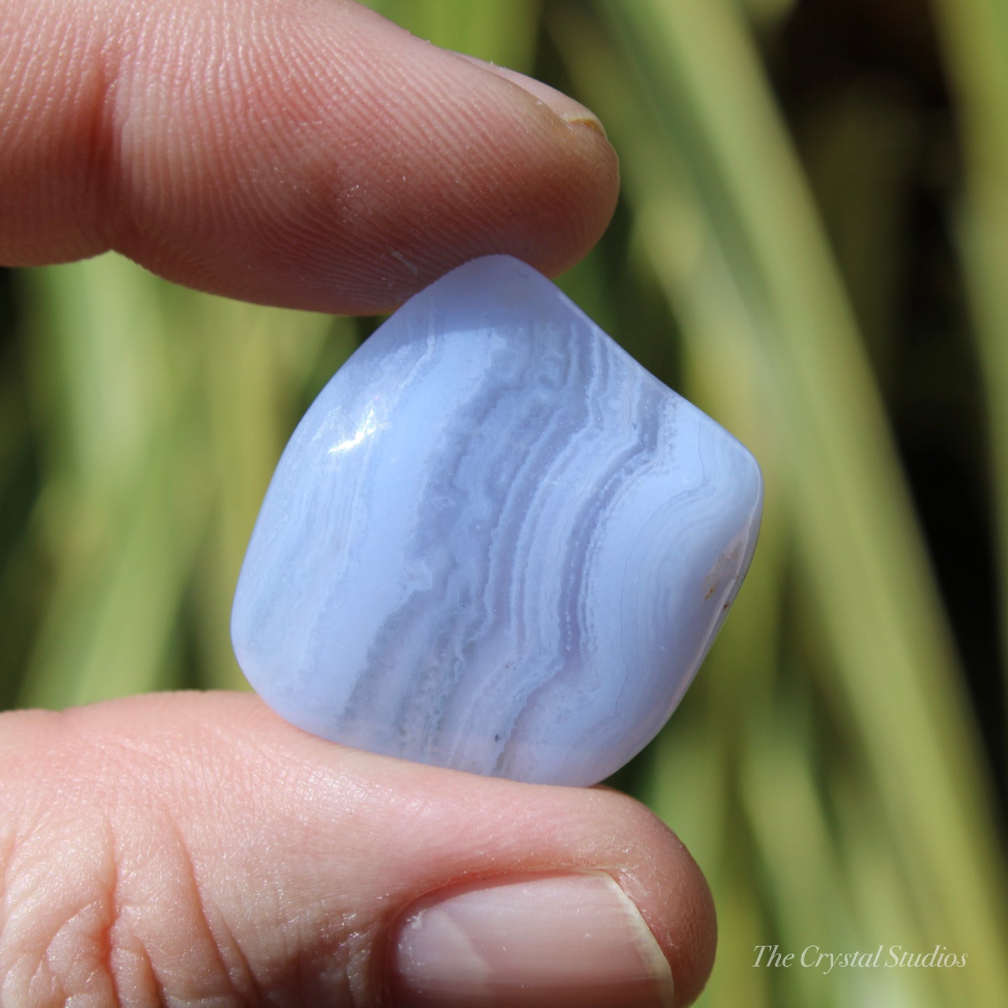 Blue lace Agate Large Polished Crystal Tumblestone