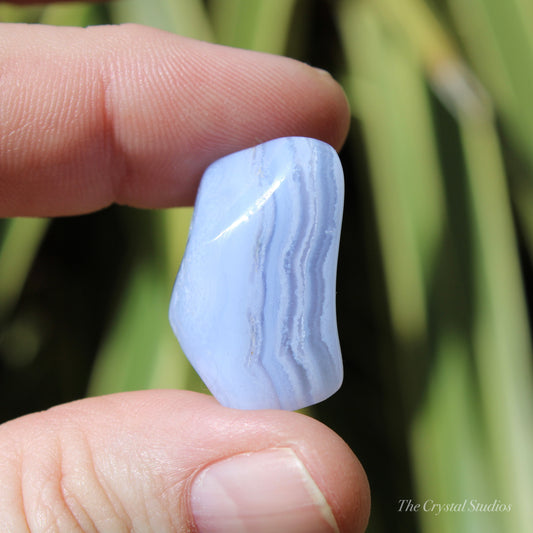 Blue lace Agate Large Polished Crystal Tumblestone