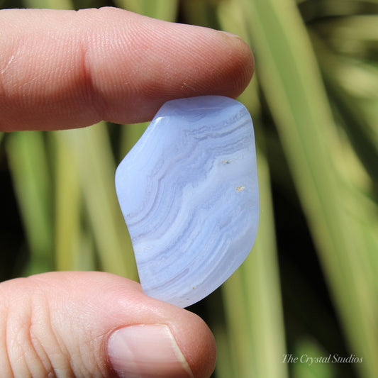 Blue lace Agate Large Polished Crystal Tumblestone