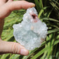 Apophyllite on Blue Chalcedony Natural Crystal Cluster