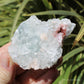 Apophyllite on Blue Chalcedony Natural Crystal Cluster