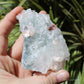 Apophyllite on Blue Chalcedony Natural Crystal Cluster